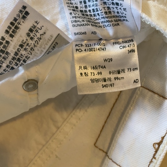 2 pairs Levi’s shorts size 29 white and blue - Picture 3 of 7